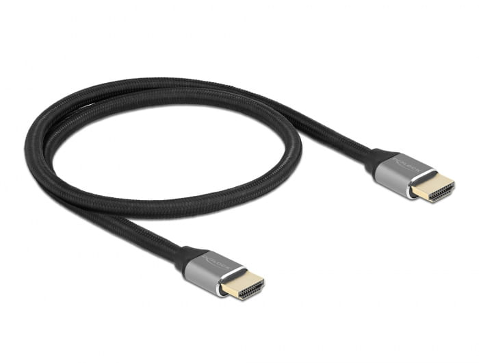 Delock-Cavo-HDMI-ad-altissima-velocitA A -48-Gbps-8K-60-Hz-grigio-05-m-certificato