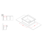 Elleci-Lavello-Incasso-1-vasca-57x50-Quadra-105-Granitek-Grigio-Aluminium-LMQ10579