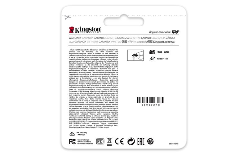 Kingston-Canvas-Select-Plus-Scheda-di-Memoria-Micro-SD---SDS2-512-GB-Class-10-UHS-I