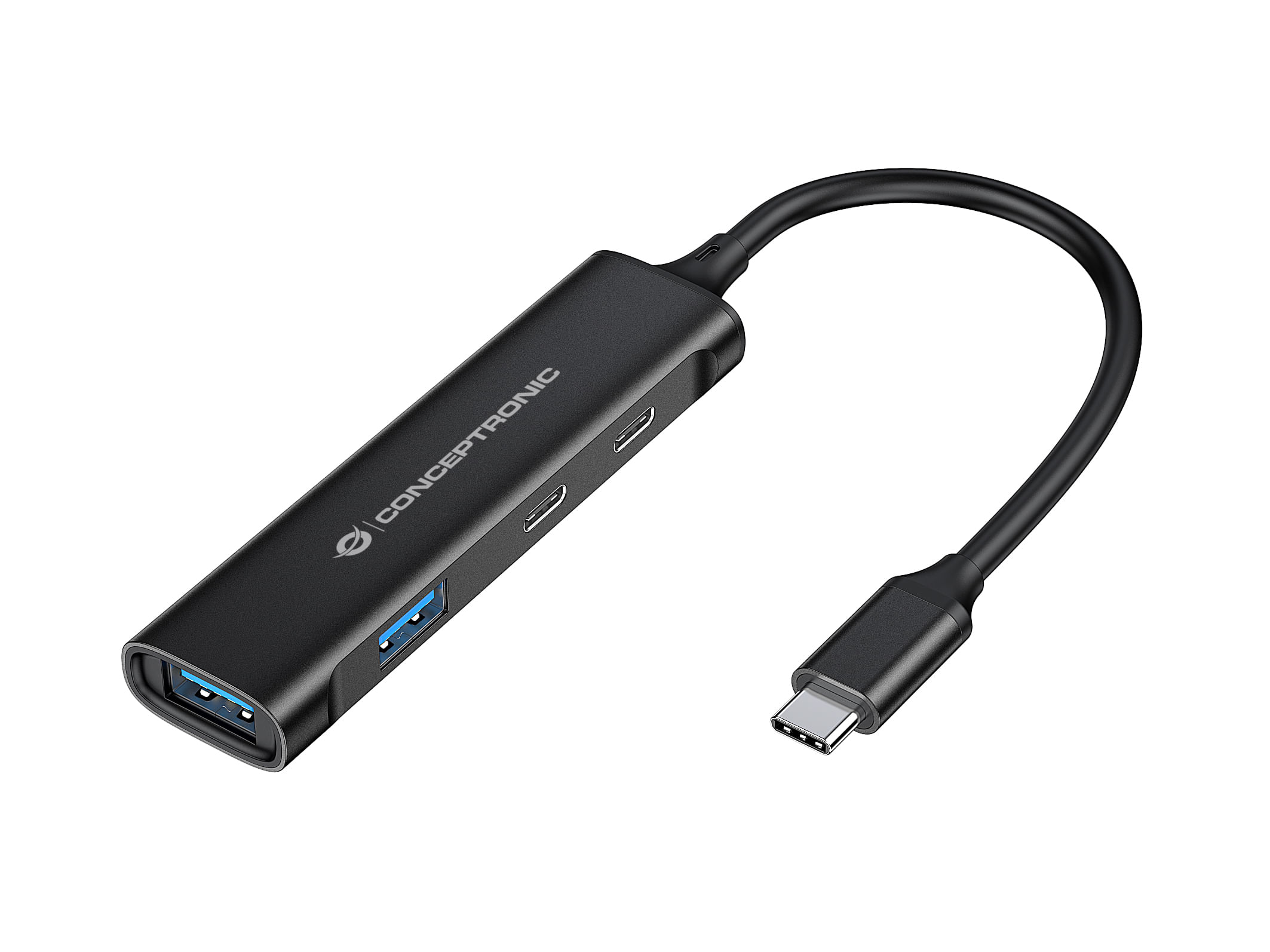Conceptronic HUBBIES12B hub di interfaccia USB 3.2 Gen 1 [3.1 Gen 1] Type-C 5000 Mbit/s Nero (Conceptronic HUBBIES12B HU
