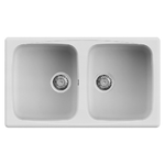 Elleci-Lavello-Incasso-2-vasche-86x50-Master-450-Granitek-Bianco-LGM45068
