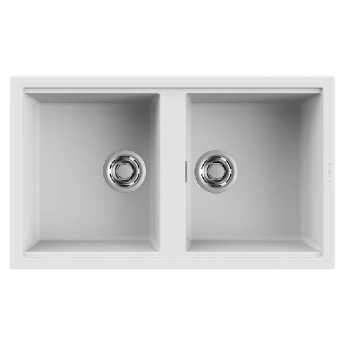 Elleci-Lavello-Incasso-2-vasche-86x51-Best-450-Keratek-Bianco-White-Assoluto-LKB45096