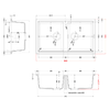 Elleci-Lavello-Incasso-2-vasche-86x51-Best-450-Keratek-Bianco-White-Assoluto-LKB45096