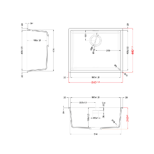 Elleci-Lavello-Incasso-1-vasca-54x44-Integra-105-Keratek-Grigio-Dove-Grey-LKQ10593BIN
