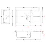 Elleci-Lavello-Incasso-1-vasca-86x50-Unico-410-Granitek-Grigio-Aluminium-LMU41079