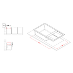 Elleci-Lavello-Incasso-1-vasca-86x50-Unico-410-Granitek-Grigio-Aluminium-LMU41079