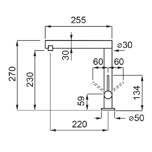 Elleci-Rubinetto-Miscelatore-Cucina-Tema-Keratek-Grigio-Dove-Grey-MKKTEM93