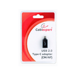 Cablexpert Gembird A-USB2-CMAF-01 adattatore per inversione del genere dei cavi USB Type-C USB tipo A Nero