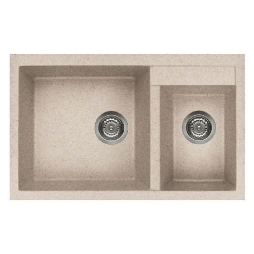 Elleci-Lavello-Incasso-2-vasche-815x50-Quadra-440-Granitek-Avena-LGQ44051