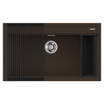 Elleci-Lavello-Incasso-1-vasca-86x51-Best-360-Bundle-Granitek-Espresso-Marrone-LGB36078K2