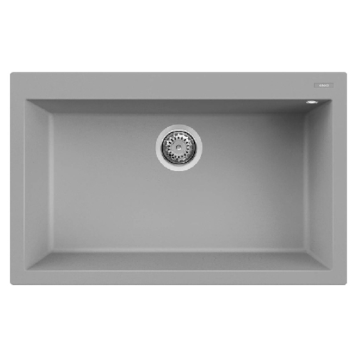 Elleci-Lavello-Incasso-1-vasca-79x50-Quadra-130-Keratek-Grigio-Light-Grey-LKQ13097