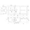 Elleci-Lavello-Incasso-2-vasche-116x50-Unico-500-Granitek-Bianco-Antico-LGU50062