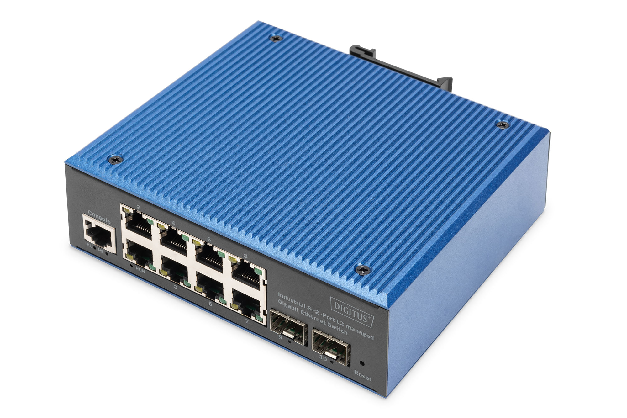 Digitus Switch industriale Gigabit Ethernet a 8+2 porte gestito L2 (INDUST 8+2-PORT L2 MAN E SWITCH - L2MANAG 8X GE RJ45