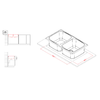 Elleci-Lavello-Incasso-2-vasche-86x50-Master-450-Granitek-Antracite-LGM45059