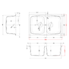 Elleci-Lavello-Incasso-2-vasche-79x50-Master-350-Granitek-Bianco-LGM35068