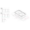 Elleci-Lavello-Incasso-2-vasche-79x50-Master-350-Granitek-Bianco-LGM35068