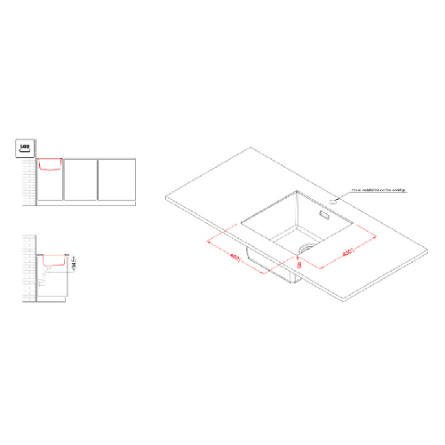 Elleci-Lavello-Incasso-1-vasca-44x44-Integra-102-Keratek-Grigio-Dove-Grey-LKQ10293BIN