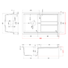 Elleci-Lavello-Incasso-1-vasca-86x51-Best-400-Granitek-Grigio-Aluminium-LMB40079