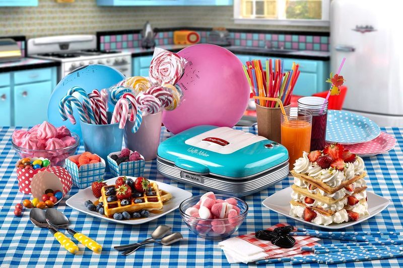 Ariete-1973-Waffle-Maker-Party-Time---Piastra-Elettrica-per-Waffle-Azzurro