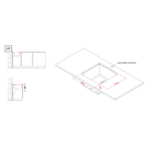 Elleci-Lavello-Incasso-1-vasca-44x44-Quadra-102-Sottotop-Granitek-Bianco-Antico-LGQ10262BSO