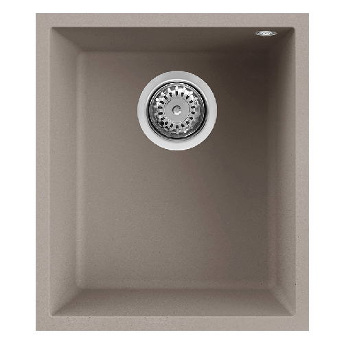 Elleci-Lavello-Incasso-1-vasca-38x44-Quadra-100-Sottotop-Granitek-Grigio-Tortora-LGQ10043BSO