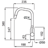 Elleci-Rubinetto-Miscelatore-Cucina-Dora-Plus-Inox-Cromato-MIKDRPIN