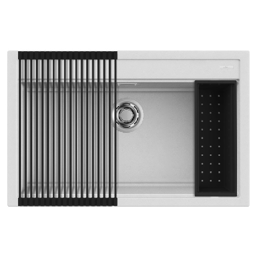Elleci-Lavello-Incasso-1-vasca-79x51-Best-130-Bundle-Granitek-Bianco-LGB13068K2