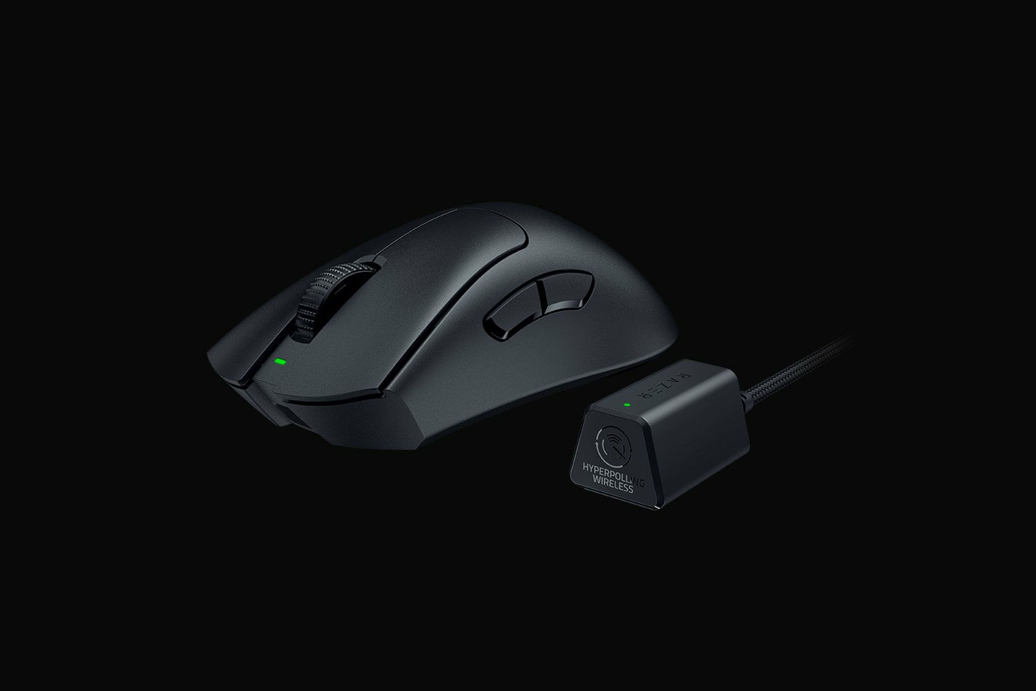 Razer DeathAdder V3 Pro mouse Mano destra RF Wireless + USB Type-C Ottico 30000 DPI (RAZER DEATHADDER V3 PRO + DONGLE)