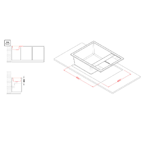 Elleci-Lavello-Incasso-1-vasca-65x50-Unico-125-Granitek-Antracite-LGU12559