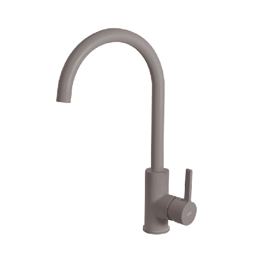 Elleci-Rubinetto-Miscelatore-Cucina-canna-alta-monocomando-grigio-tortora-MGKC0143