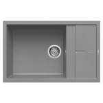 Elleci-Lavello-Incasso-1-vasca-78x50-Unico-310-Granitek-Grigio-Titanium-LMU31073