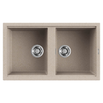 Elleci-Lavello-Incasso-2-vasche-86x51-Best-450-Granitek-Avena-LGB45051