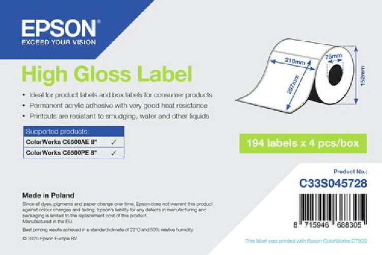 Epson-High-Gloss-Label---Die-Cut-Roll--210mm-x-297mm-194-labels