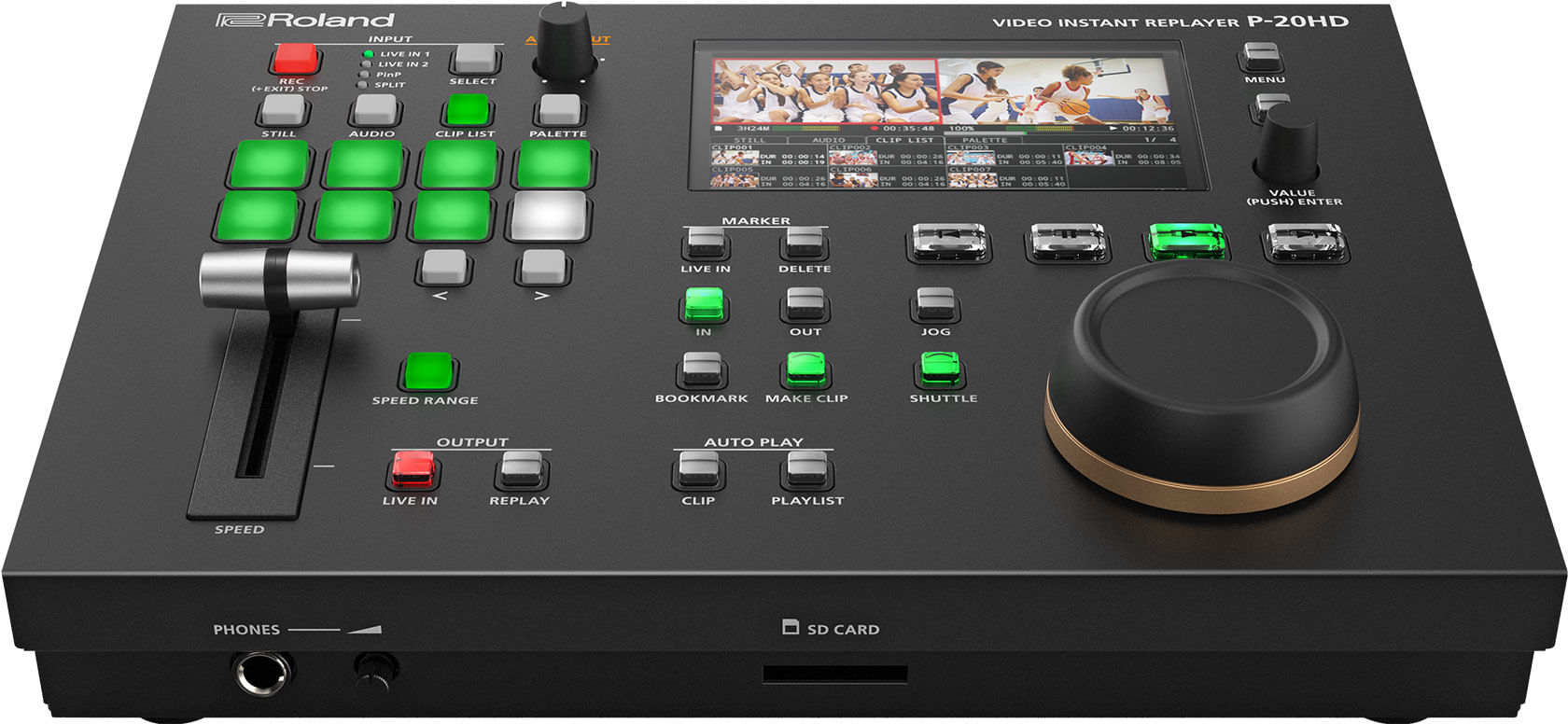 Roland P-20HD - WUXGA - 800 x 600,1024 x 768,1280 x 1024,1280 x 800,1366 x 768,1400 x 1050,1600 x 1200,1920 x 1200 - 720 Roland P-20HD mixer video WUXGA