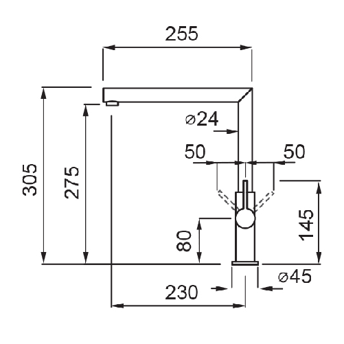 Elleci-Rubinetto-Miscelatore-Cucina-Ares-Granitek-Grigio-Tortora-MGKARE43