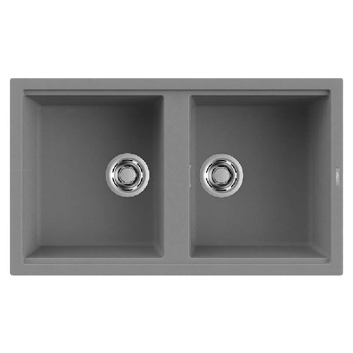 Elleci-Lavello-Incasso-2-vasche-86x51-Best-450-Granitek-Grigio-Titanium-LMB45073