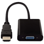 V7 Adaptador negro de vídeo con conector HDMI macho a VGA hembra