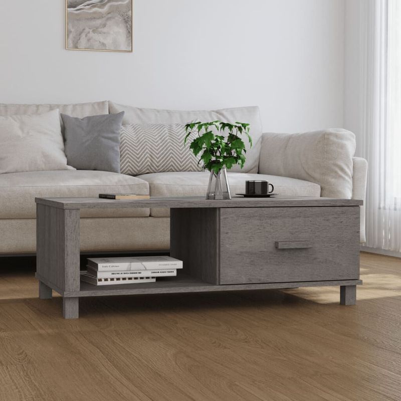 vidaXL-Tavolino-Grigio-Chiaro-100x55x35-cm-in-Legno-Massello-di-Pino