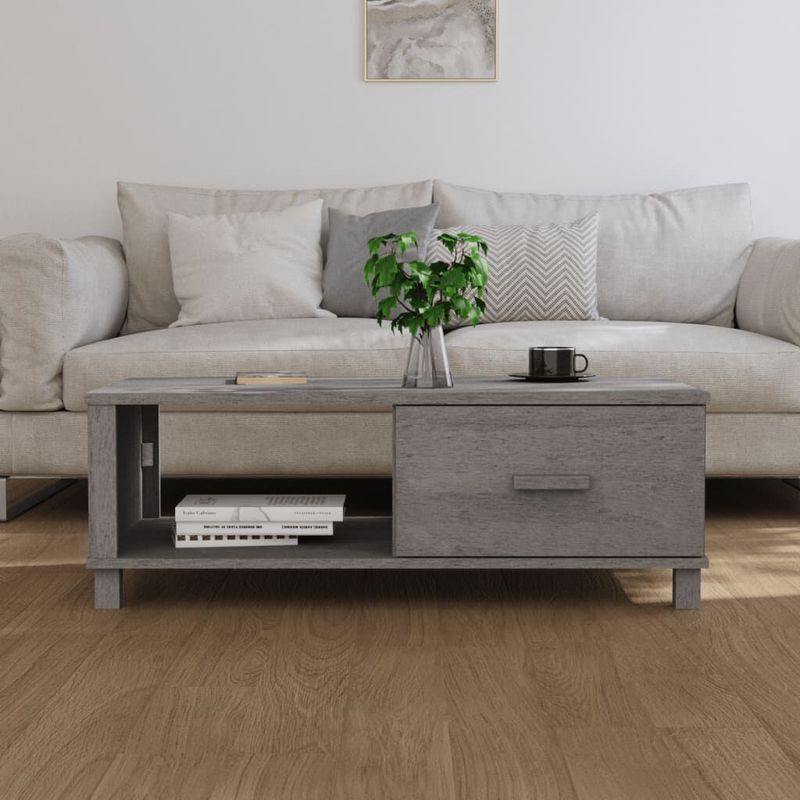 vidaXL-Tavolino-Grigio-Chiaro-100x55x35-cm-in-Legno-Massello-di-Pino
