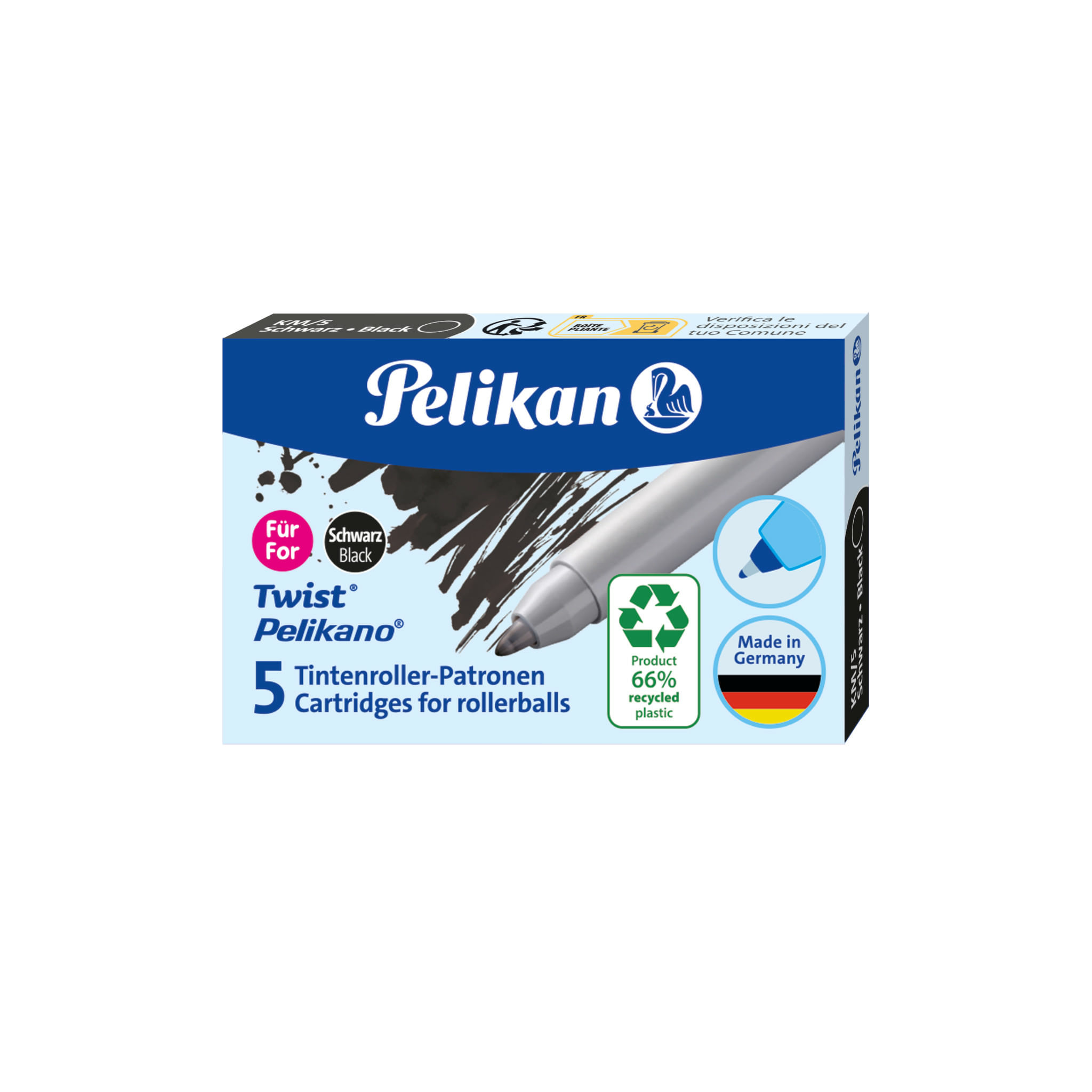 PELIKAN Scatola 5 cartucce sferografica KM5 ECO nero Pelikan
