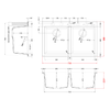 Elleci-Lavello-Incasso-2-vasche-79x50-Quadra-350-Keratek-Grigio-Dark-Grey-LKQ35099