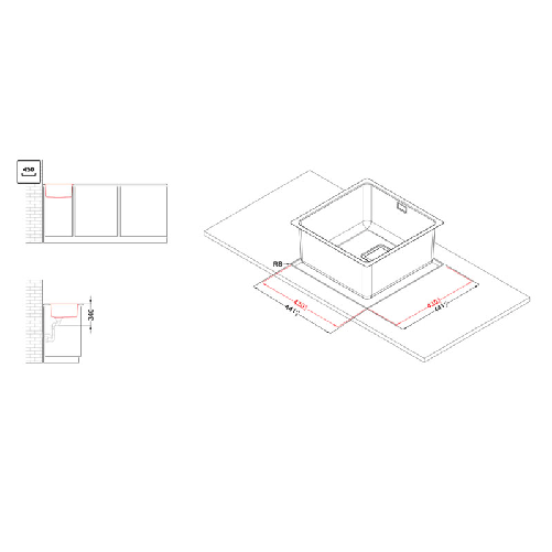 Elleci-Lavello-Incasso-1-vasca-44x44-W-Square-400-Satinata-Inox-LIW400SACMU