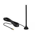 Delock Antenna LTE SMA plug 3 - 5 dBi 12,5 cm fissa omnidirezionale con supporto magnetico e cavo di collegamento RG-1