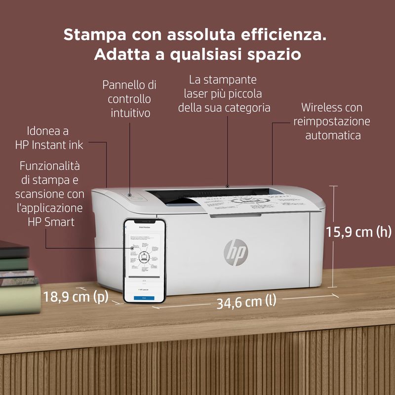 HP-LaserJet-Stampante-M110w-Bianco-e-nero-Stampante-per-Piccoli-uffici-Stampa-dimensioni-compatte