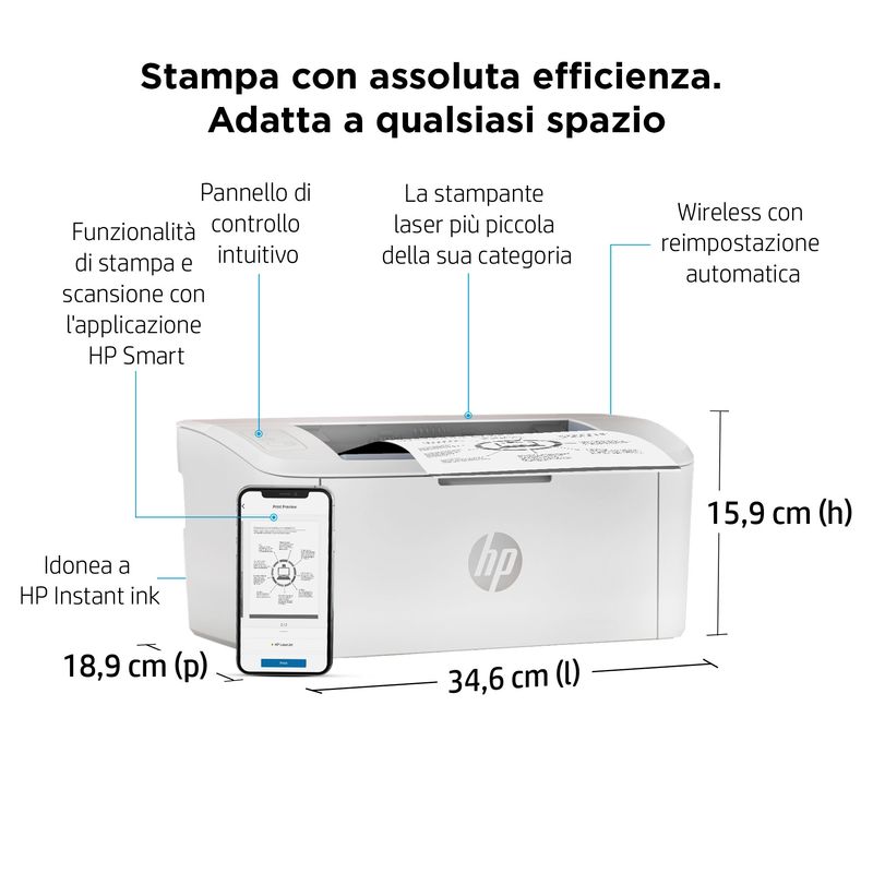 HP-LaserJet-Stampante-M110w-Bianco-e-nero-Stampante-per-Piccoli-uffici-Stampa-dimensioni-compatte