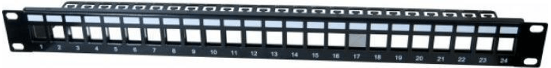 Portamoduli-per-24-prese-di-collegamento-Keystone-4830-cm--19---1-U-nero-Per-la-realizzazione-di-un-patch-panel-con-