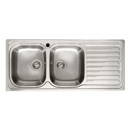 Elleci-Lavello-Incasso-2-vasche-116x50-Sky-500-Vasche-a-Sinistra-Satinata-Acciaio-Inox-LIK500SACSX