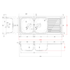 Elleci-Lavello-Incasso-2-vasche-116x50-Sky-500-Vasche-a-Sinistra-Satinata-Acciaio-Inox-LIK500SACSX