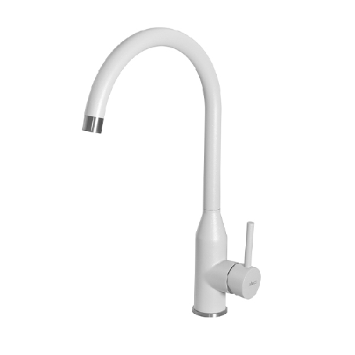 Elleci-Rubinetto-Miscelatore-Cucina-Adige-Granitek-Bianco-MGKADI68