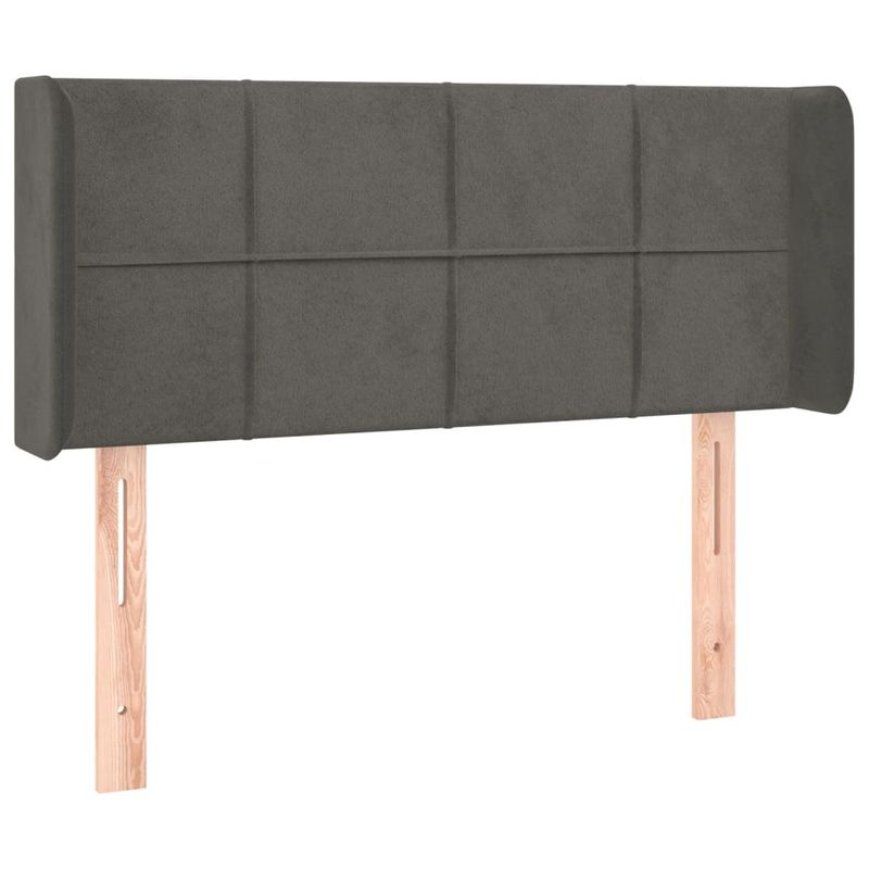 Testiera-a-LED-Grigio-Scuro-93x16x78-88-cm-in-Velluto
